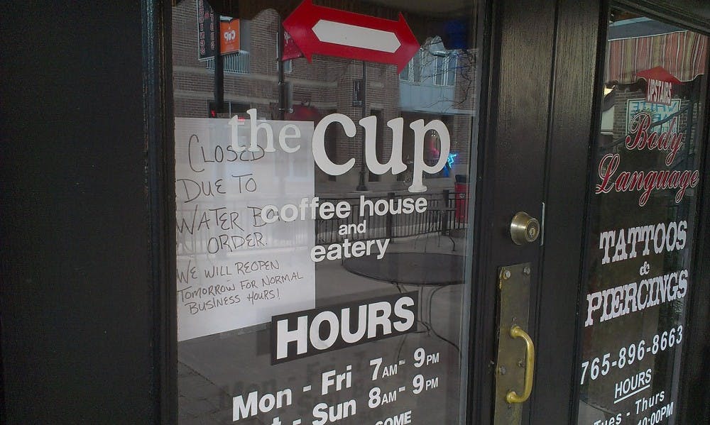 The Cup closed&nbsp;on Nov. 15 as a result of a water boil order. Residents in the City of Muncie and on the Ball State campus were advised to avoid drinking water from the tap following a water valve malfunction.&nbsp;Garrett Looker&nbsp;// DN