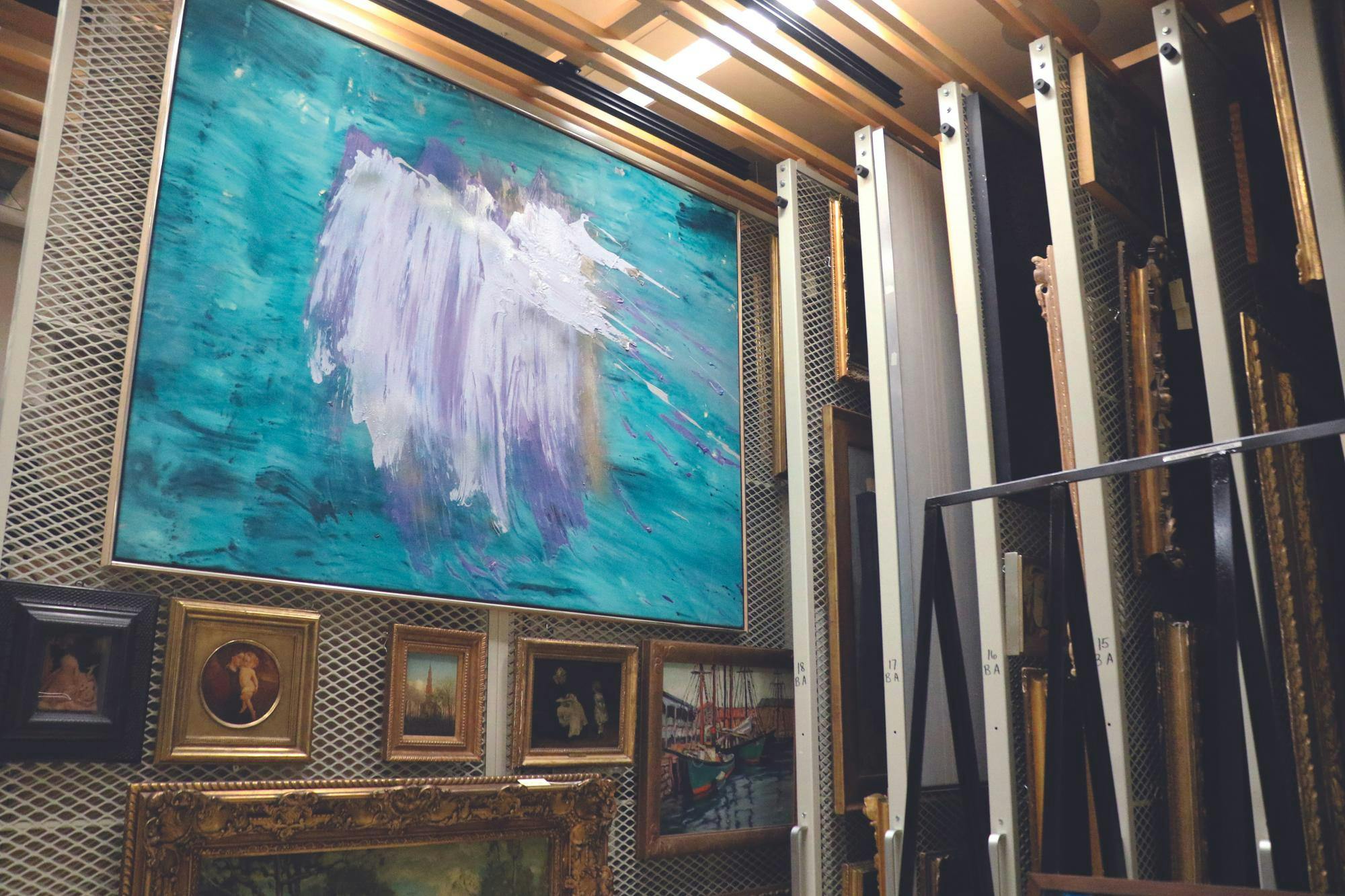 A photograph of one of many storage areas in the David Owsley Museum of Art, Sept. 19, at the David Owsley Museum of Art. Trinity Rea, Ball Bearings