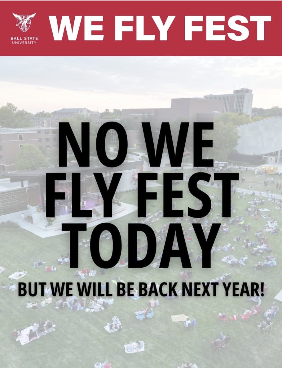 We Fly Fest canceled. Screenshot from Emems Auditorium social media.