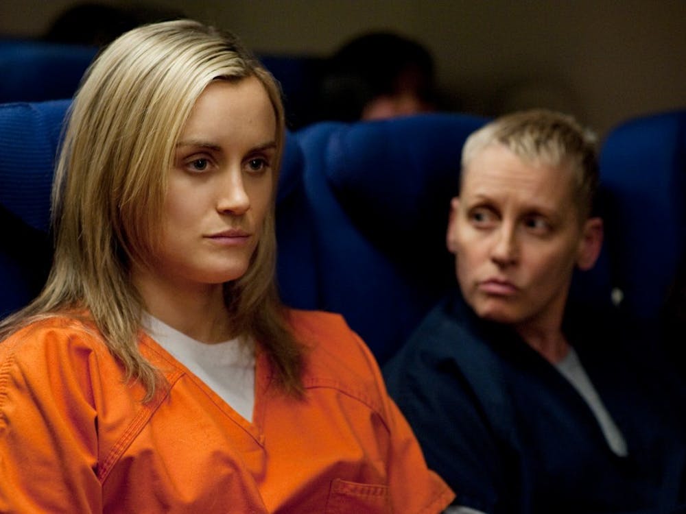 Taylor Schilling (L) and Lori Petty (R) in a scene from Netflix