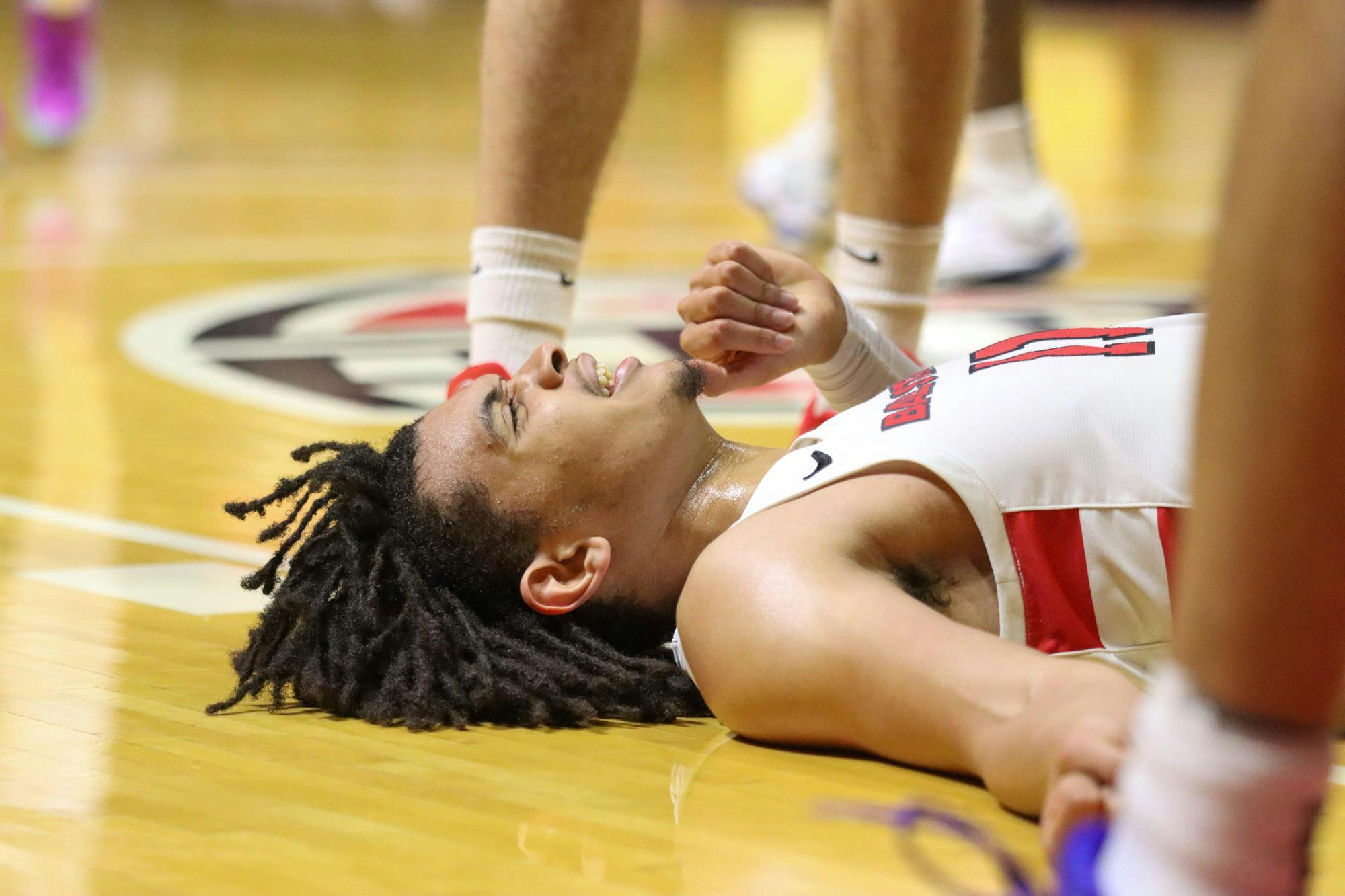 Junior forward Basheer Jihad knocked down Jan. 9 against Akron at Worthen Arena. Isaiah Wallace, DN