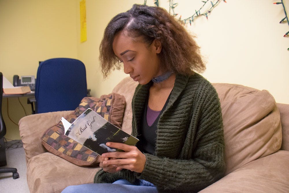 <p>Senior Eboni&nbsp;Hinnant is a self-published poet and author of the recently released <em>But God: A start</em>. In her collection, she reflects on her own spirituality and the struggles she faces in her day-to-day life.&nbsp;</p>