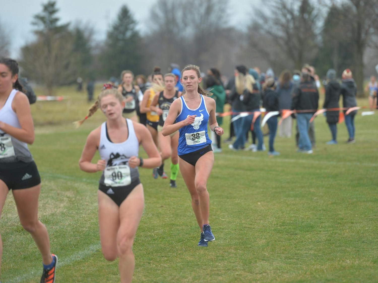 The women’s team came in last in a field of twelve teams at the MAC Cross Country Championship