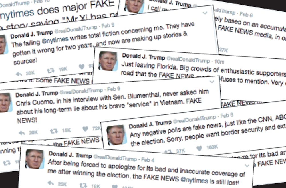 <p>Since the 2016 presidential election, President Donald Trump has posted numerous Tweets</p><p>calling <em>The New York Times</em>, CNN, ABC and other sources “fake news.” UB students and</p><p>professors also discuss what they consider “fake news.”&nbsp;</p>