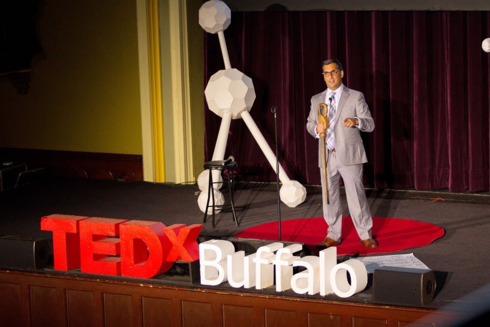 <p>Dr. Kush Bhardwaj discusses the importance of African American Studies during his Ted Talk. Bhardwaj was one of nine speakers the seventh annual Buffalo TEDx Conference.</p>