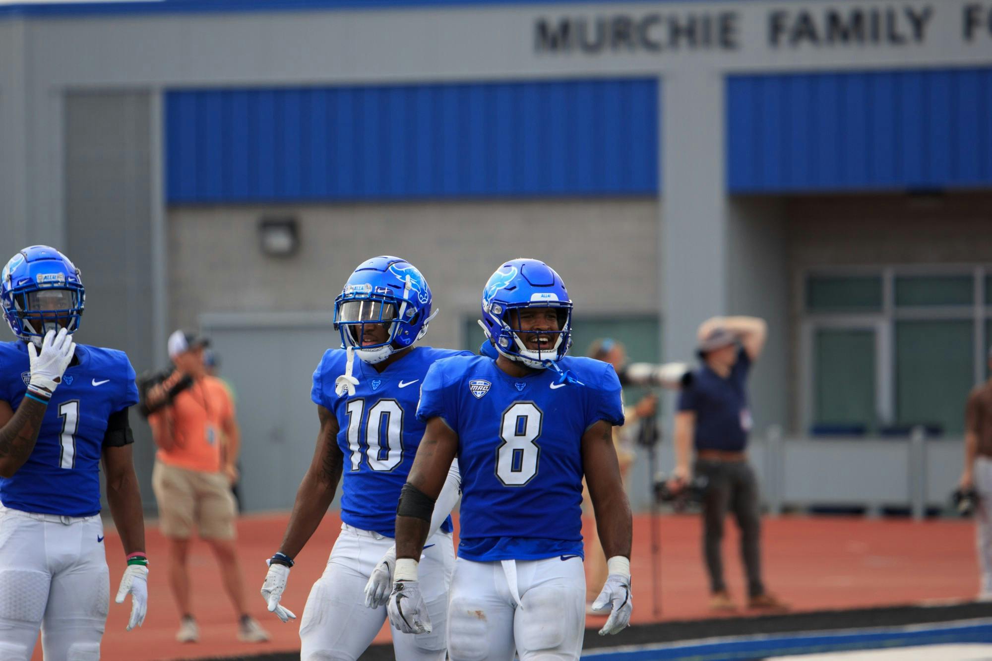 James Patterson and Kadofi Wright were two of the seven Bulls that received All-MAC honors.