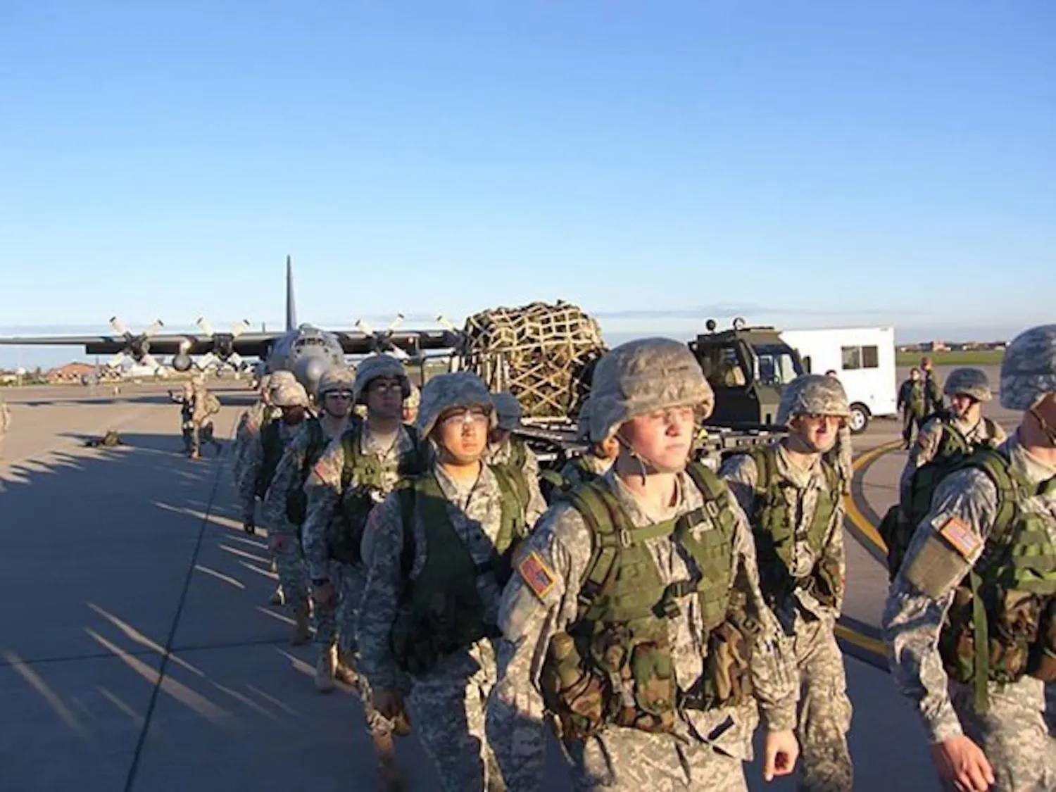 UB ROTC students got the chance to fly to Fort Drum on a military aircraft and experience the simulation of being on the battlefield, including combative, medical and protective training exercises. Courtesy of Campbell Lindsay