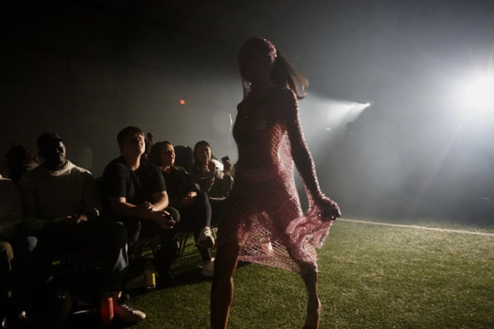 A BFW model walking down the runway.