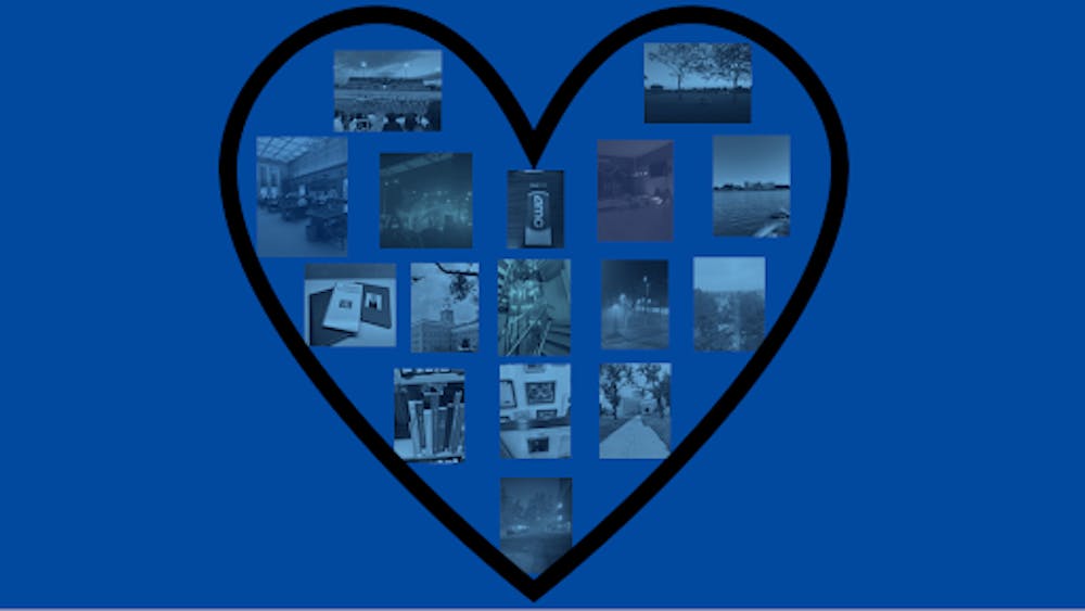 Collage demonstrating a few sights and activities available at UB. 