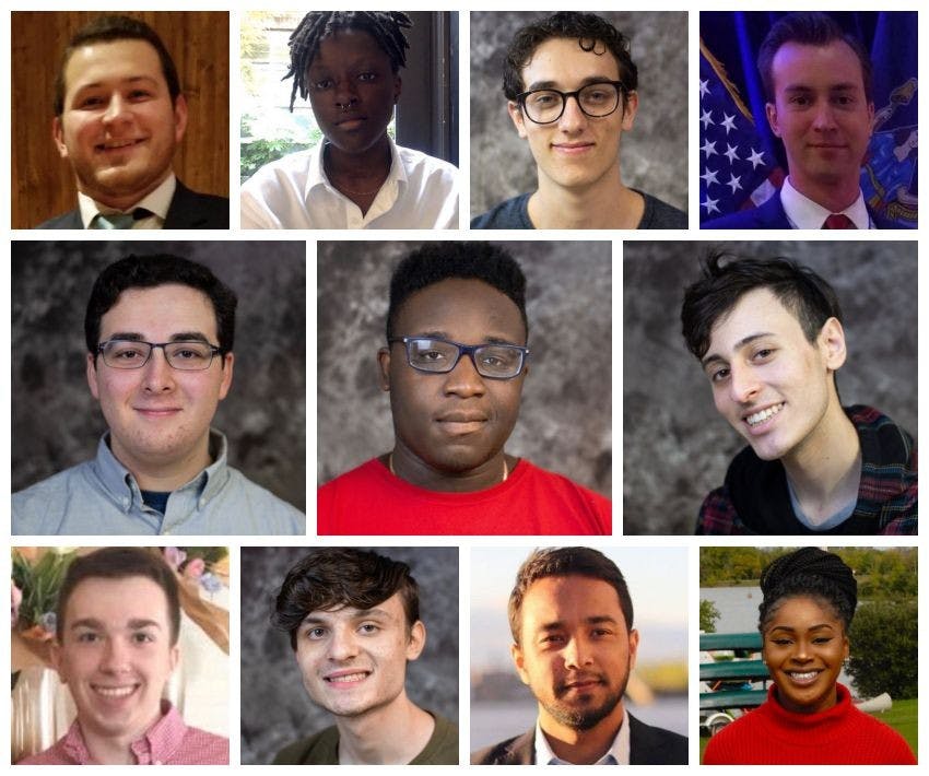 Left to right: Alexander German, Amari Fall, Daniel Deslippe, Dominic Musilli, Eric Weinman, Ezekiel Arubuike, Hayden Gise, Jacob Kobler, Joseph Hoefenkrieg, Mohammed Abedin Rafi, Simi Oduntan Not pictured: Brandon Hoolihan.
