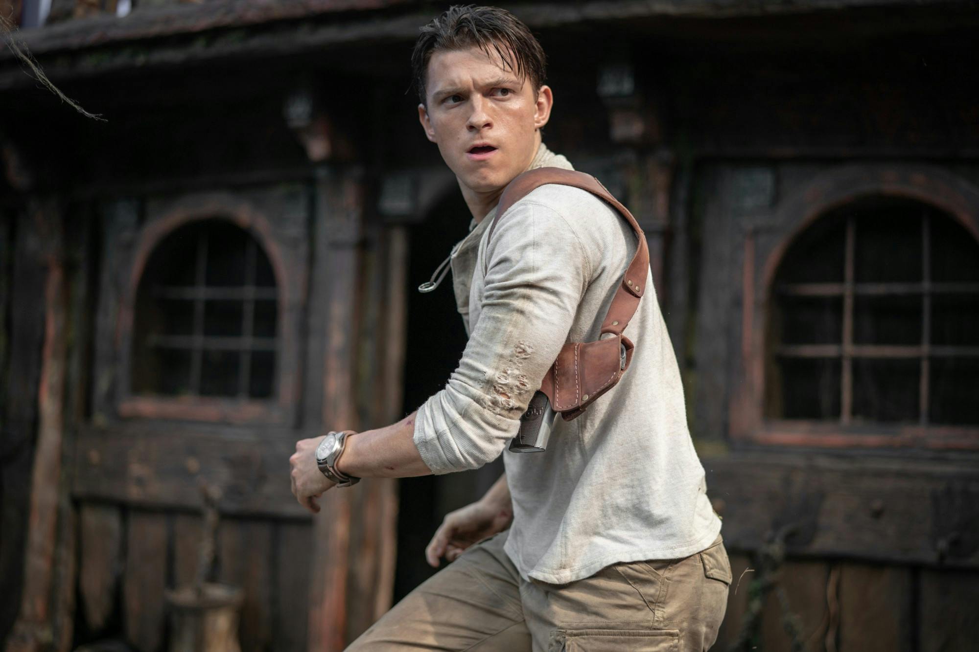 Tom Holland stars in “Uncharted,” a 2022 action-adventure film.&nbsp;