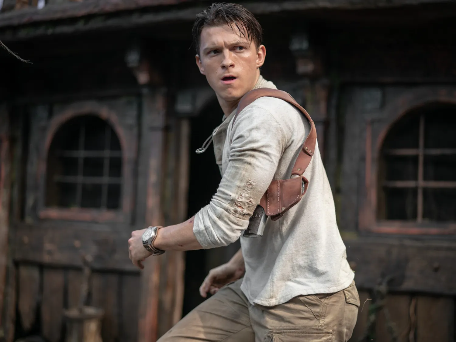 Tom Holland stars in “Uncharted,” a 2022 action-adventure film. 