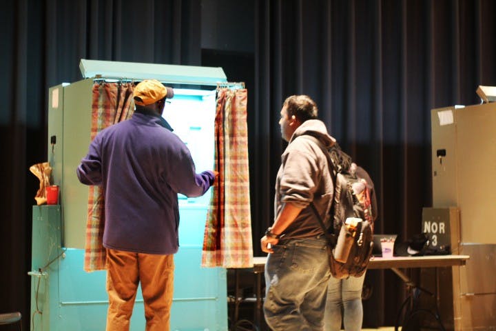 Students voting in SA’s annual Senate elections and bi-annual referendum. The referendum asks students whether they want to keep the Mandatory Student Activity Fee mandatory, and if they support a $4.75 fee increase.