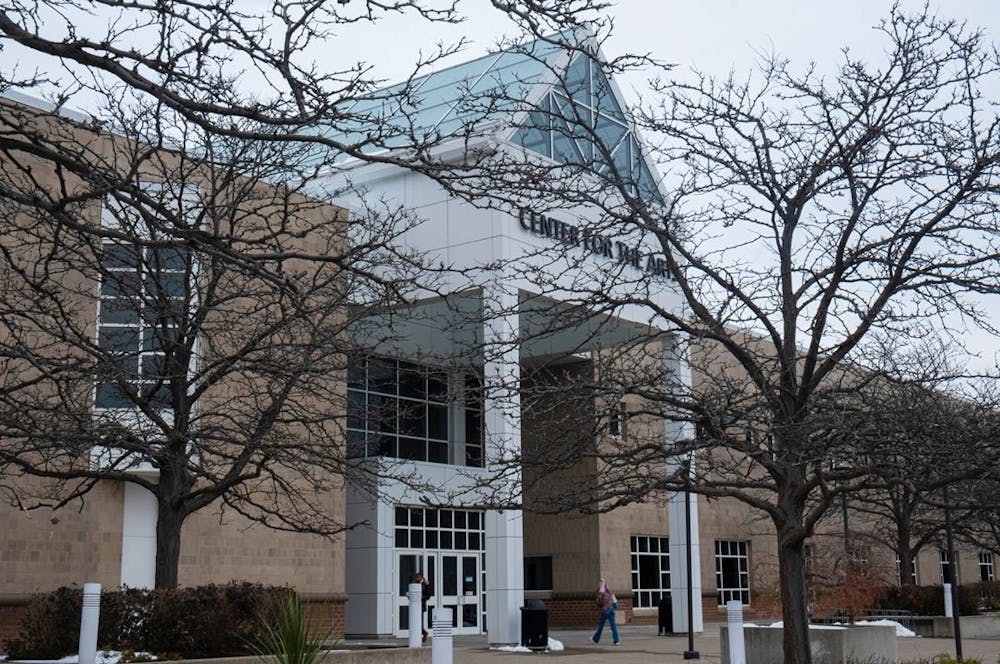 UB's Center for the Arts on a winter day.