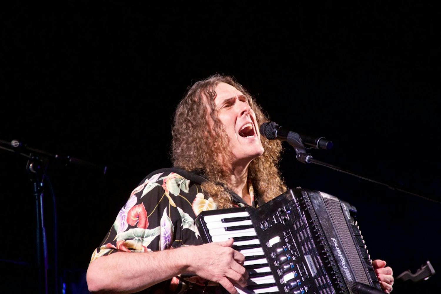 Comedian and musician Weird Al Yankovic took to the CFA Tuesday night to play a string of original tracks and a medley of his most popular parodies.