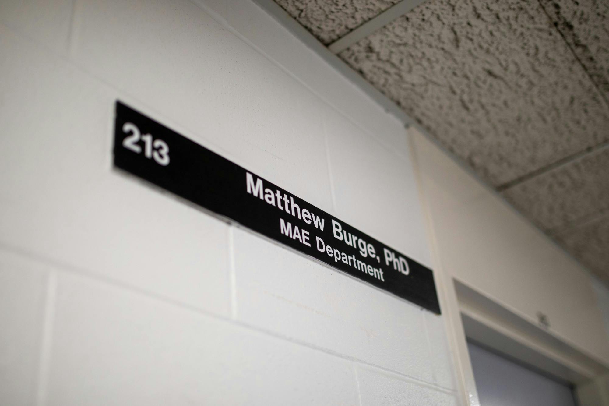 Engineering professor Matthew Burge answered a phone call from The Spectrum on Tuesday but abruptly hung up after learning he was speaking with a Spectrum editor.