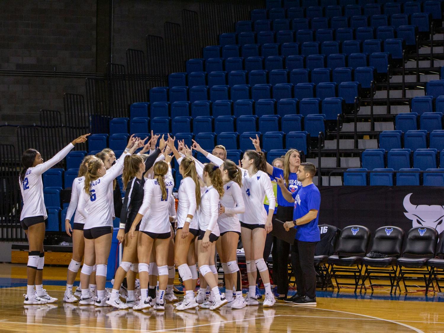 UB volleyball is above .500 with nine games of its conference schedule remaining.