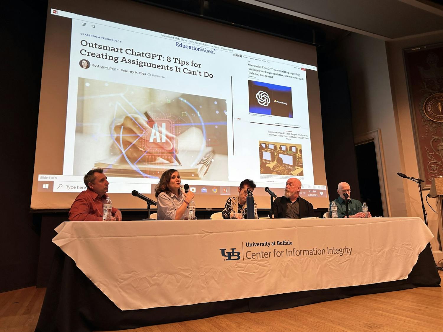 UB’s Center for Information Integrity held a panel discussion on Feb. 18 to discuss artificial intelligence systems.&nbsp;