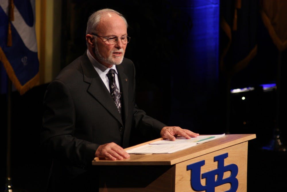 <p>Former UB President Simpson received $60,237 from UB for his work as an executive officer. As executive officer, his job was to “provide advice and counsel” to UB “on internal and external matters as needed,” according to UB spokesperson John DellaContrada.</p>