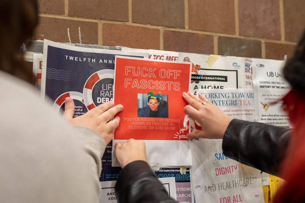 <p>Some queer UB students are encouraging people to protest ahead of Michael Knowles’ speech in Slee Hall Thursday.</p>
