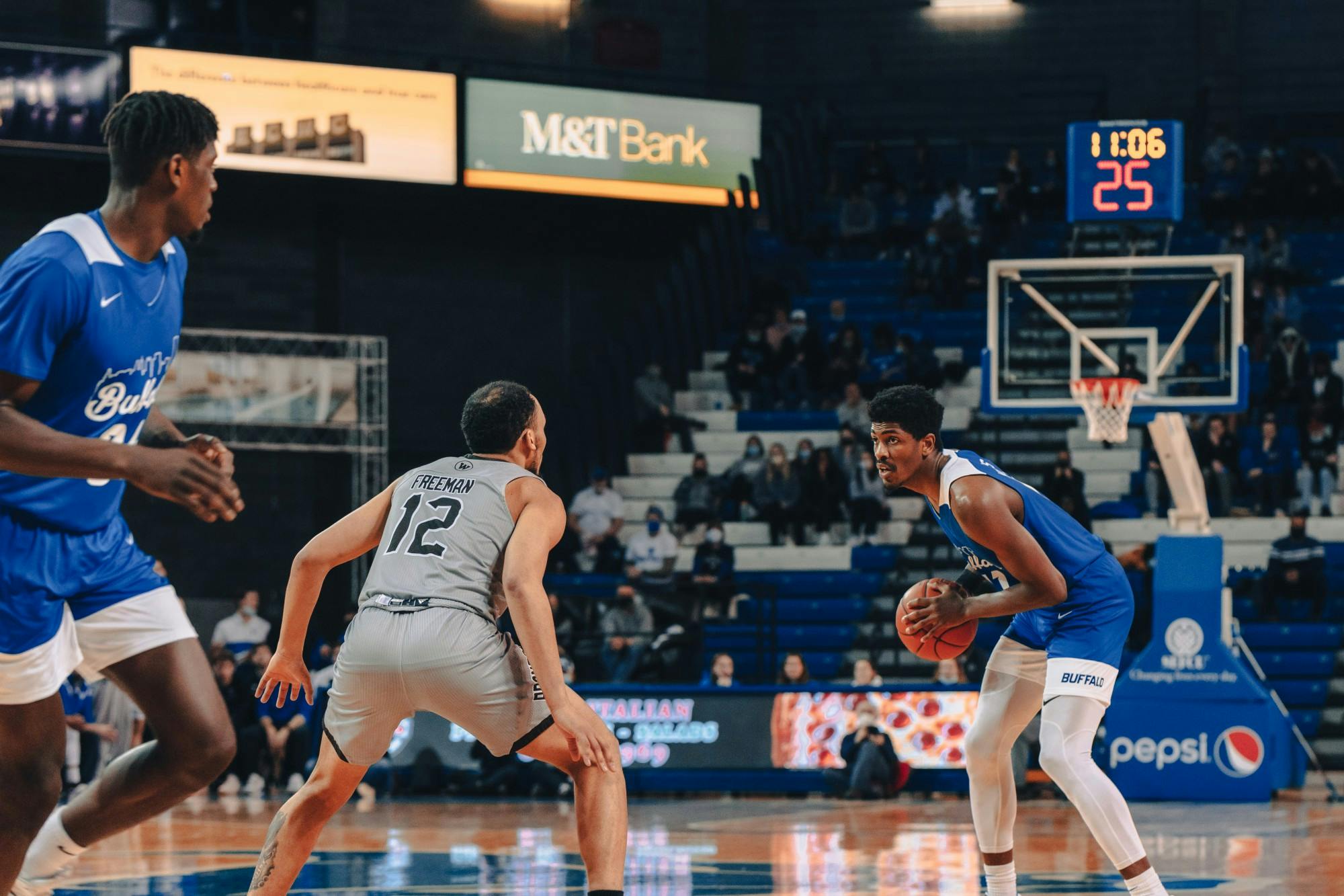 Senior forward Jeenathan Williams holds the ball against Western Michigan Saturday. Williams finished with a game-high 24 points in the win.