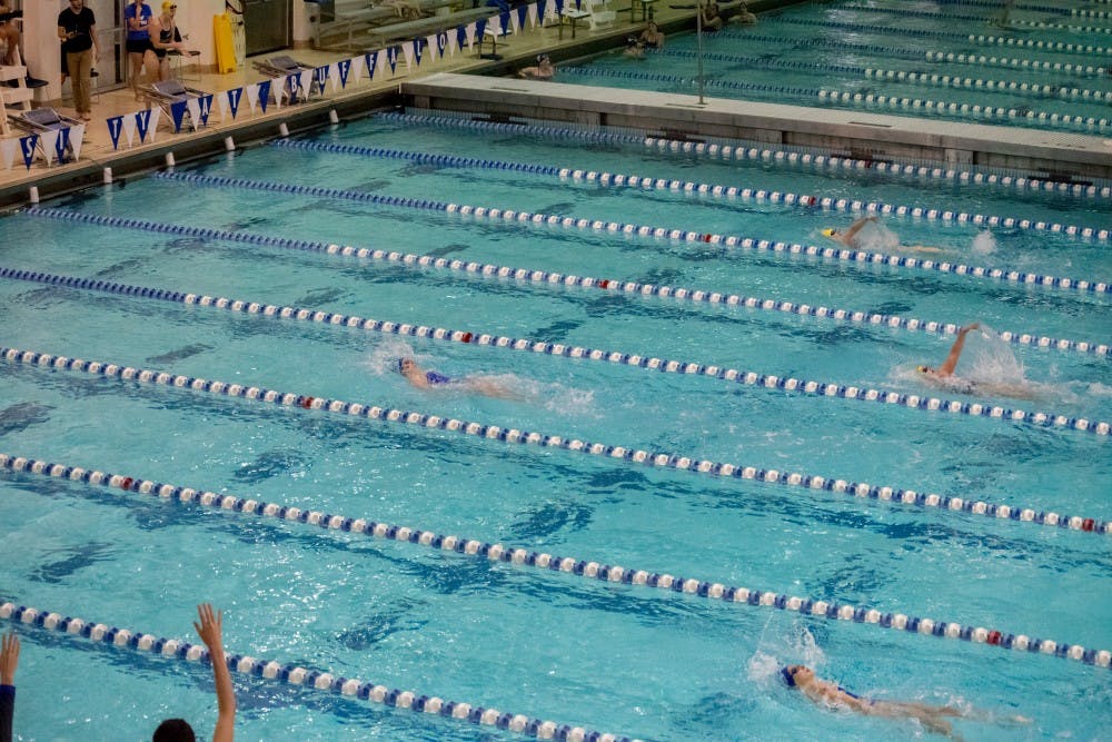 The swimming and diving team competes at last years UB Invite. The Bulls are getting ready for the fall season after coming third in the MAC last year.