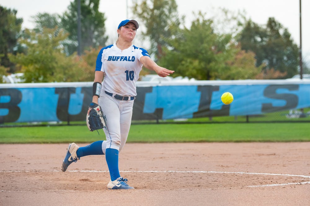 Junior pitcher Alexis Lucyshyn pitches in a recent game.