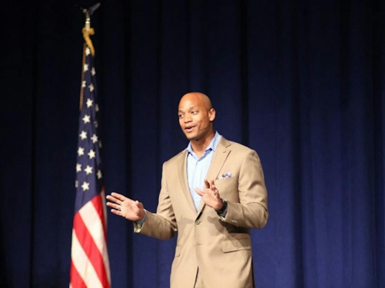This week at UB, author, Army combat veteran and youth advocate Wes Moore spoke to UB students as the second guest in UB&rsquo;s Distinguished Speaker Series about taking advantage of higher education and using it to help those in need.&nbsp;Cletus Emokpae, The Spectrum