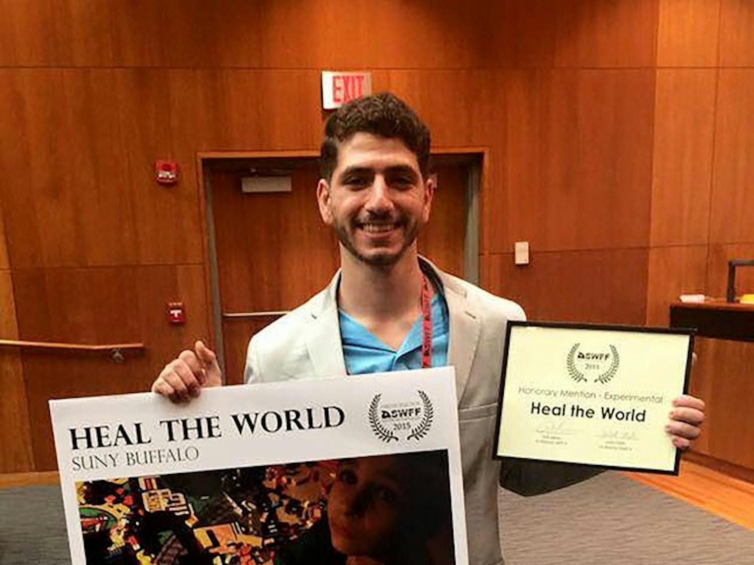 Akram Shibly represented Buffalo at the SUNYWide Film Festival this weekend, taking home an honorable mention for his film Heal the World.