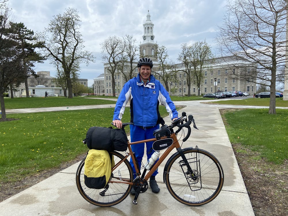 <p>UB alum Bob Ryan biked from Buffalo to Albany to raise money and awareness for Alzheimer's.</p>