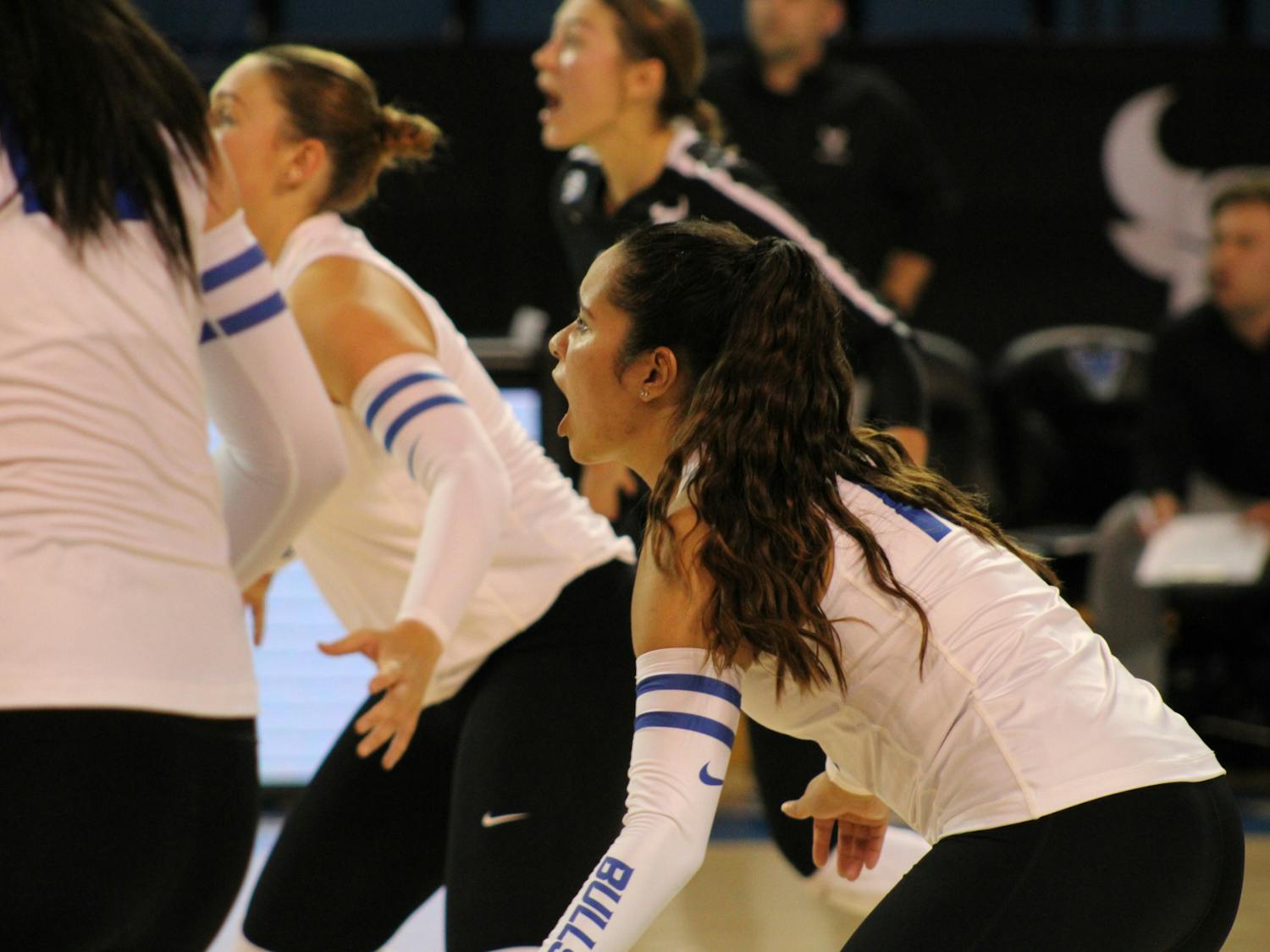 UB women's volleyball reached 10 conference wins this past weekend.