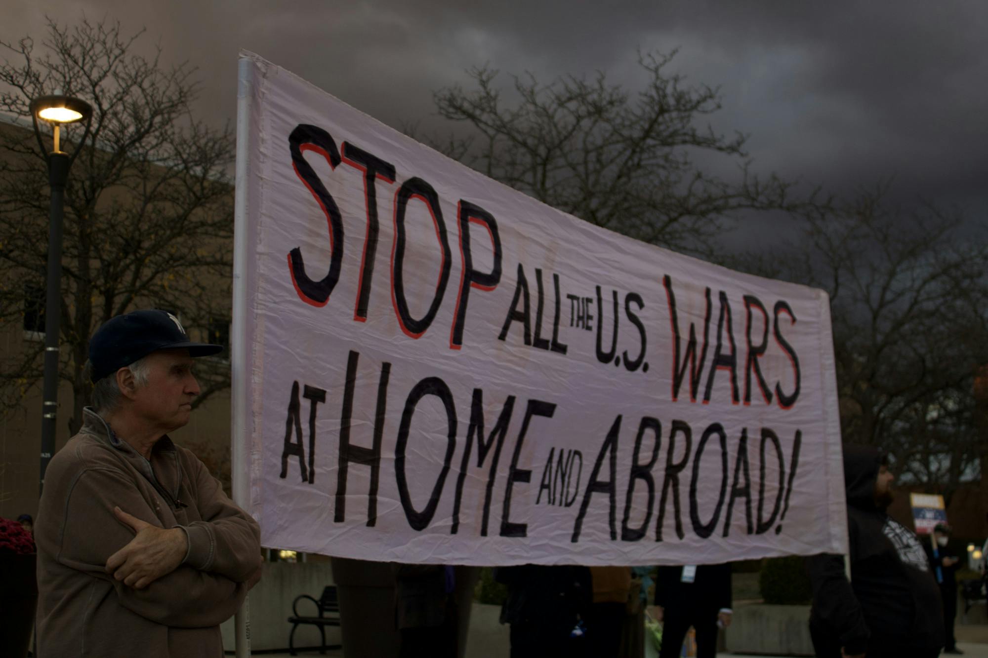 UB's Young Democratic Socialists of America Organization protest the Distinguished Speaker event for Admiral James Stavridis.