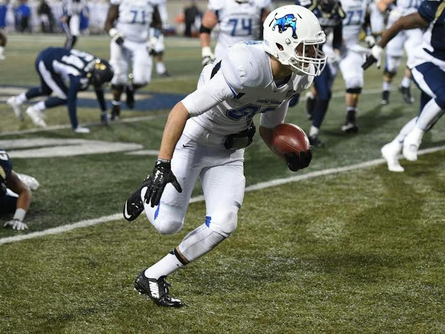 Senior wide receiver Ron Willoughby had a season-high 11 catches for 105 yards in Buffalo's 41-21 loss to Akron Saturday. 