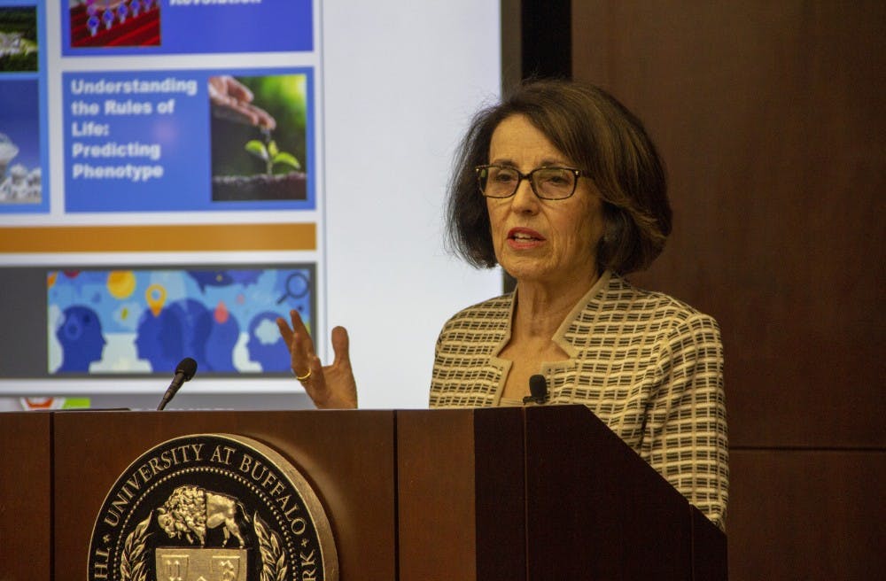 <p>&nbsp;France Córdova, current chief of the National Science Foundation and former chief scientist of NASA, spoke at UB Wednesday. She discussed current innovations within NSF, the importance of reskilling and upskilling and barriers to women in science-related fields.&nbsp;</p>