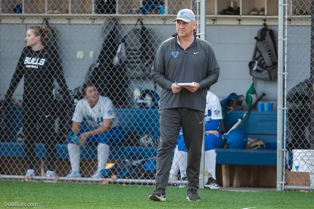 UB Softball head coach Mike Ruechel.&nbsp;