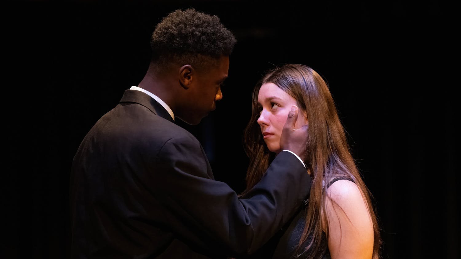 Brandan Booker and Alissa di Cristo played the only two roles in the student-directed play "Gruesome Playground Injuries."