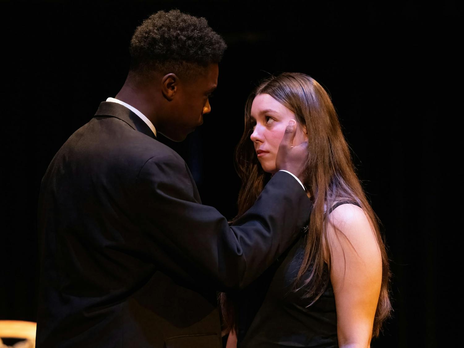 Brandan Booker and Alissa di Cristo played the only two roles in the student-directed play "Gruesome Playground Injuries."