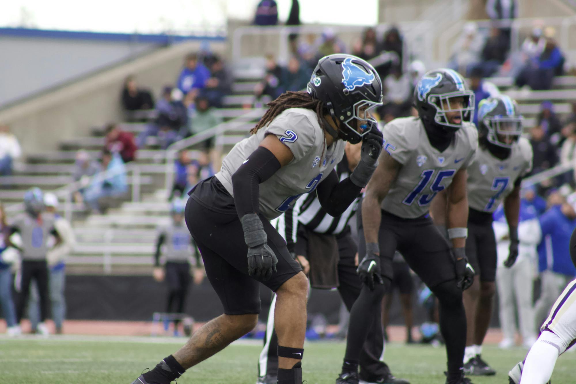 UB Men's Football player Ta'Quan Roberson.