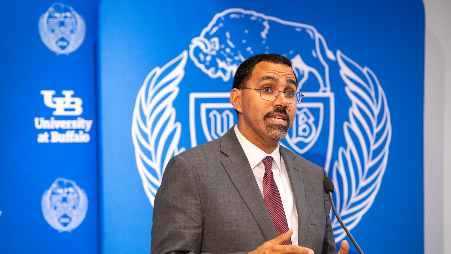 SUNY Chancellor, John B. King Jr., toured UB in late January. 