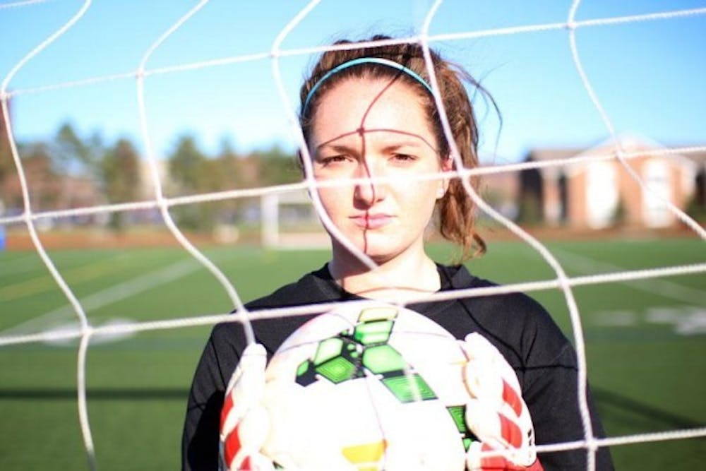 <p>Mckenzie White is a junior goalkeeper for the women’s soccer team. She has sat the last two seasons out due to leg complications she’s had since birth. But the persistent athlete is determined to compete again once she recovers from her latest surgery.</p>
