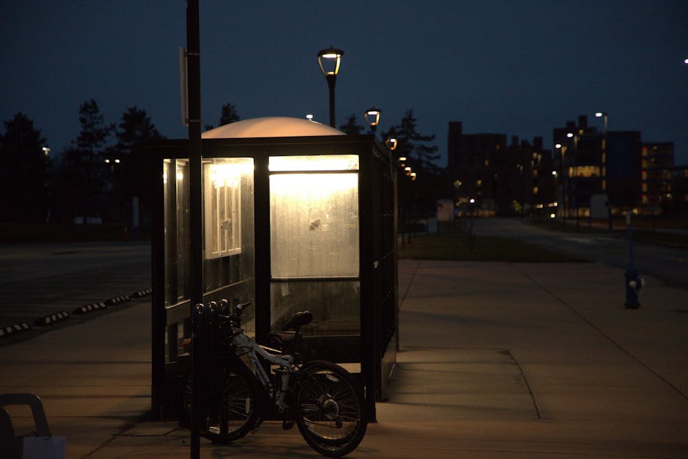 UB's once busy bus stops are now largely vacant, especially at night.