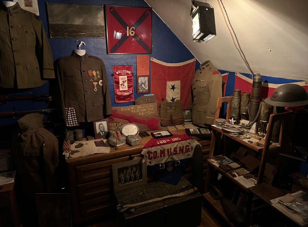 <p>Michael Santoro has been collecting WWI memorabilia since he received a propaganda poster for Christmas in 2016.</p>