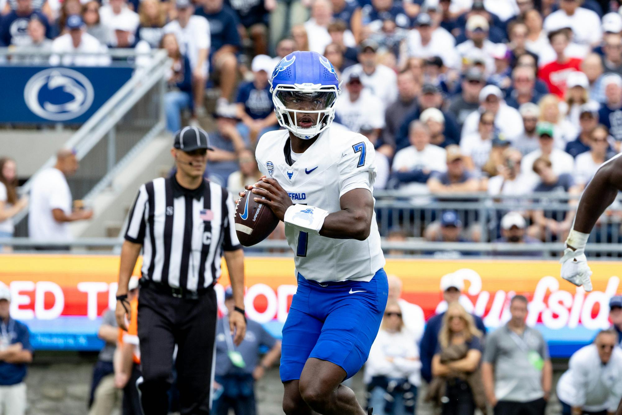 Sophomore quarterback Jason Wright makes his first collegiate start during the Bulls' match against the Penn State Nittany Lions Saturday afternoon.