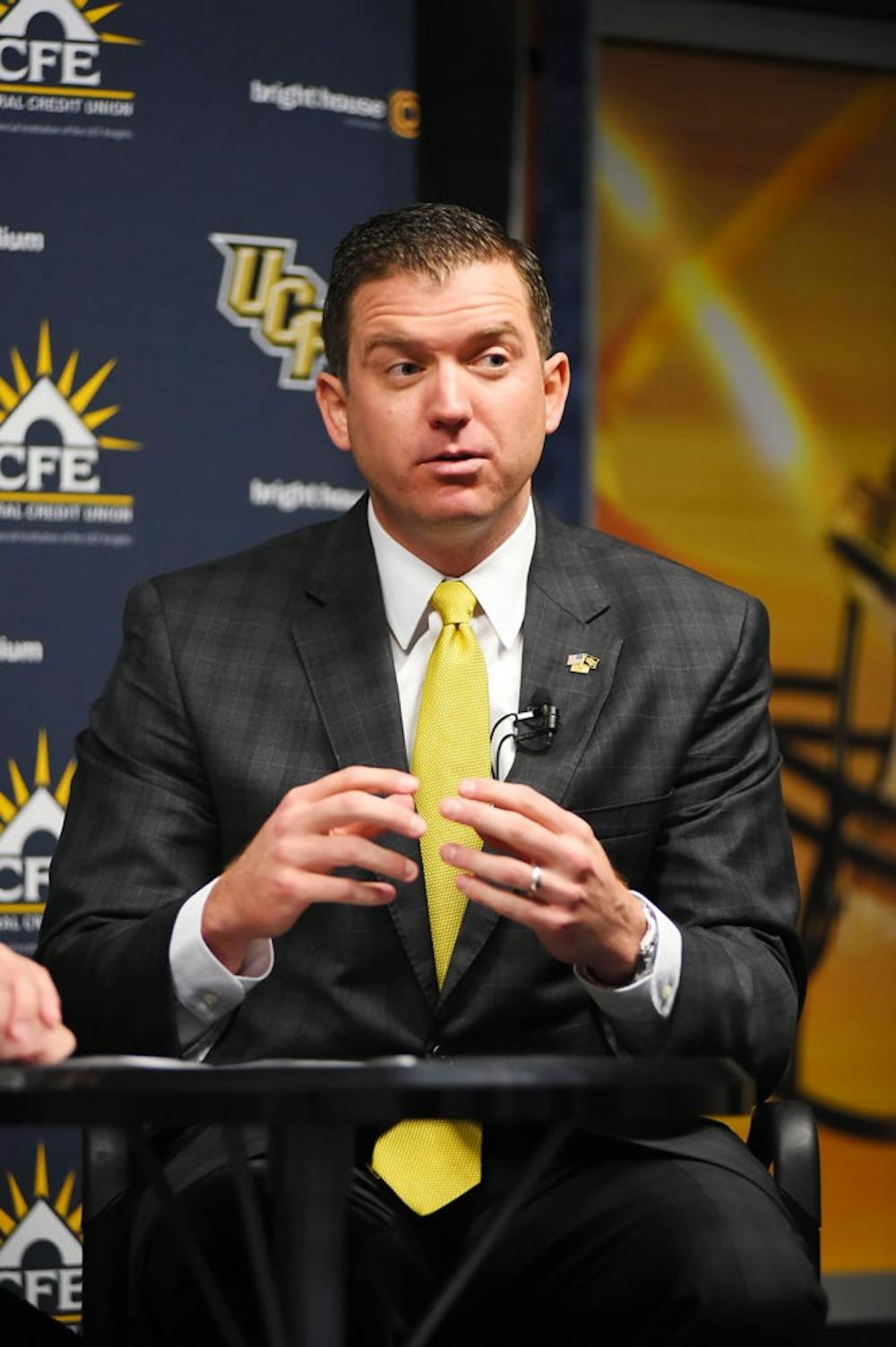<p>Danny White, hired by UCF as its new athletic director two weeks ago, made his first hire in Oregon offensive coordinator Scott Frost on Tuesday.&nbsp;</p>