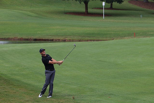 Rory McIlroy during practice rounds at the 2015 TOUR Championship.