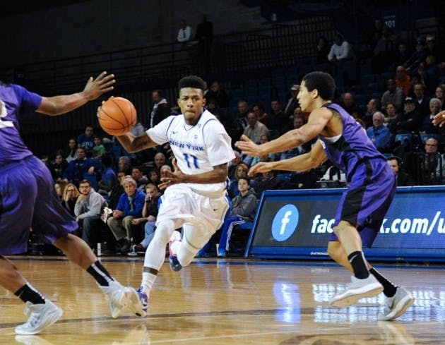 Shannon Evans scored 12 points in Buffalo&#39;s 68-56 loss to Wisconsin Sunday.&nbsp;Yusong Shi, The Spectrum