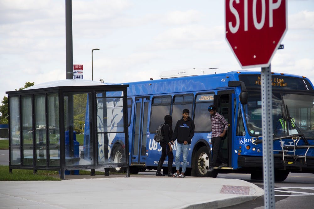 <p>The Center for Tomorrow bus stop, close to restaurants such as Zetti’s near North Campus, is just one of the many locations students can get to in order to enhance their UB experience.</p>