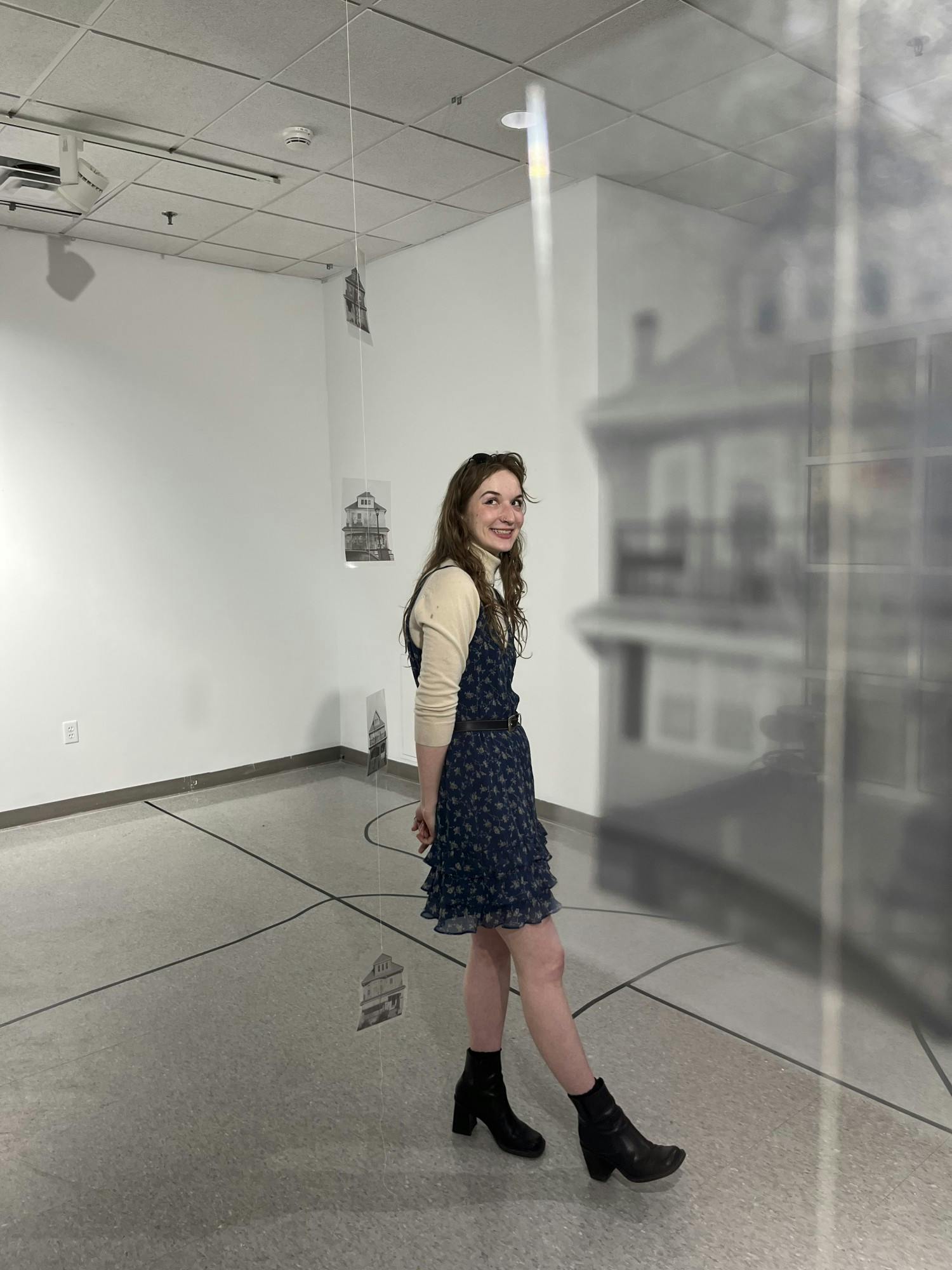 Vic Janis displayed her “Duplex” exhibit at Center for the Arts, which highlights housing inequity in Buffalo.