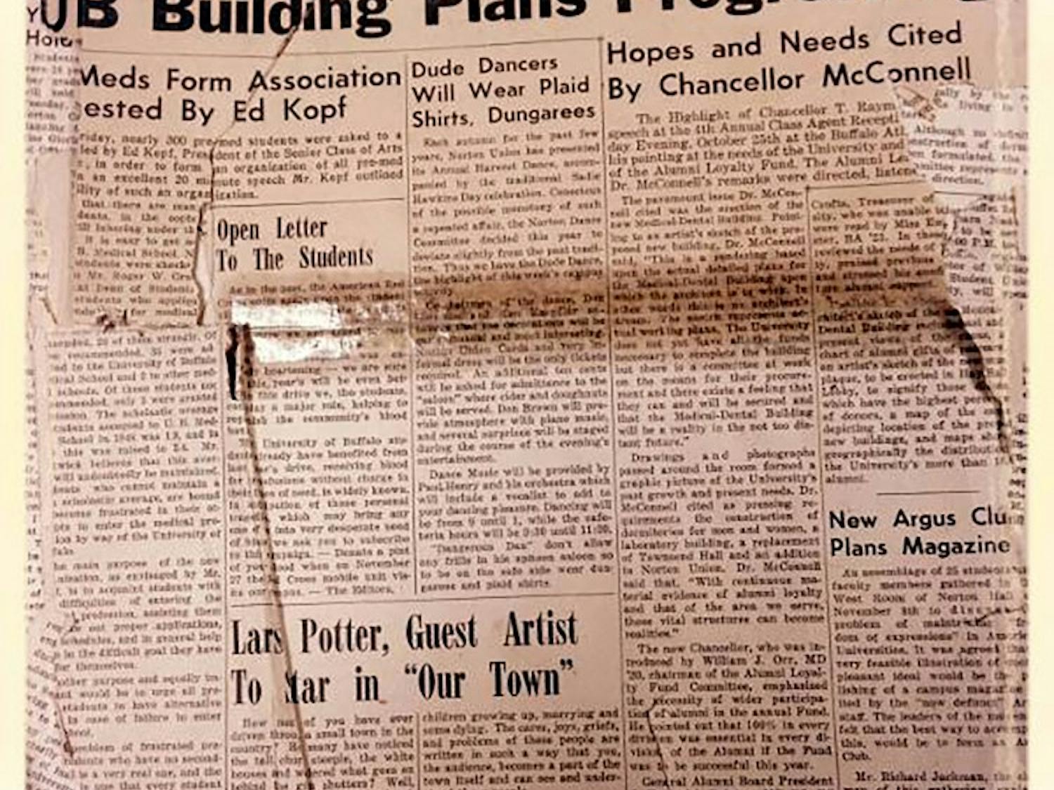 The Spectrum, UB's only independent student newspaper was born on November 17, 1950. The front page above comes from our first edition.