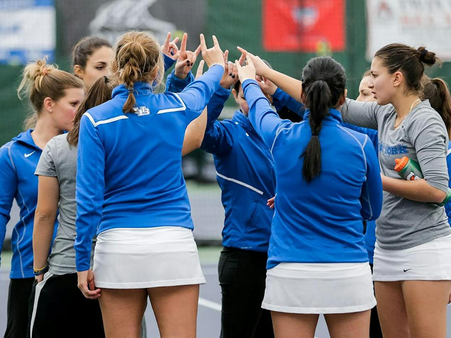 The women's tennis team needs to win one game and need one win to make it to the Mid-American Conference Tournament. 